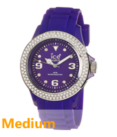Ice Watch Stone-Sili-Medium-Purple-Silver ST.PSD.U.S.10 -  