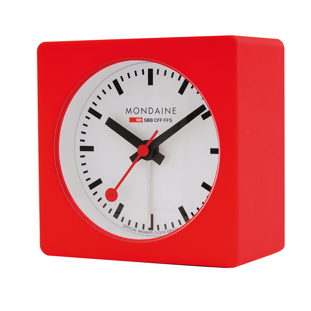 Mondaine A996.ALIG.30SBB Railways Clock Alarm Cube