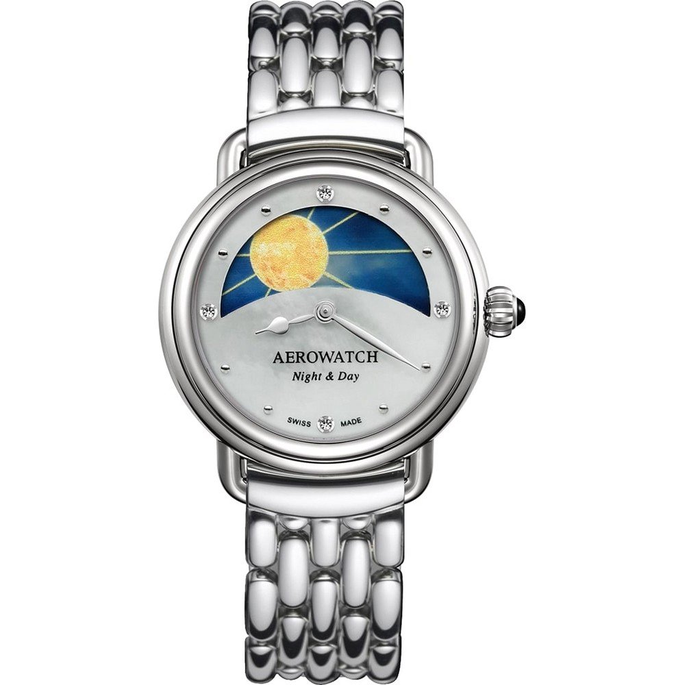 Aerowatch 1942 44960-AA11-M 1942 - Night & Day Horloge