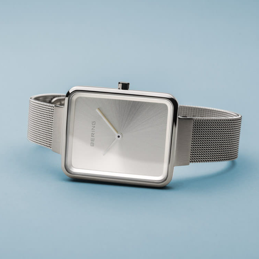 bering silver watch