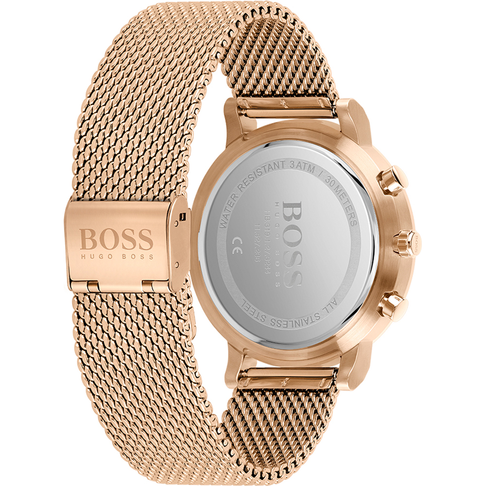 hugo boss women's rose gold watch
