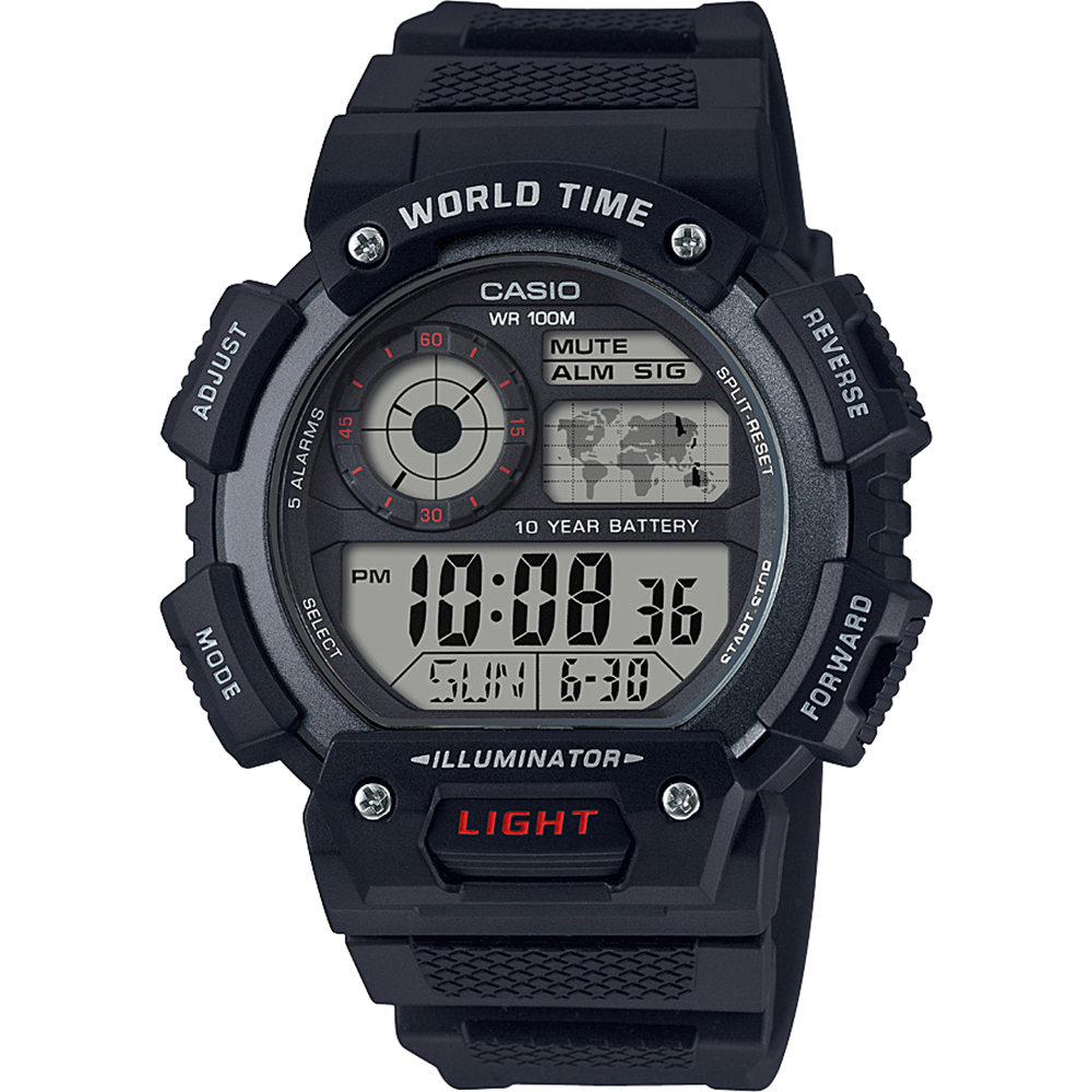 Relógio Casio Collection AE-1400WH-1AVEF World Timer
