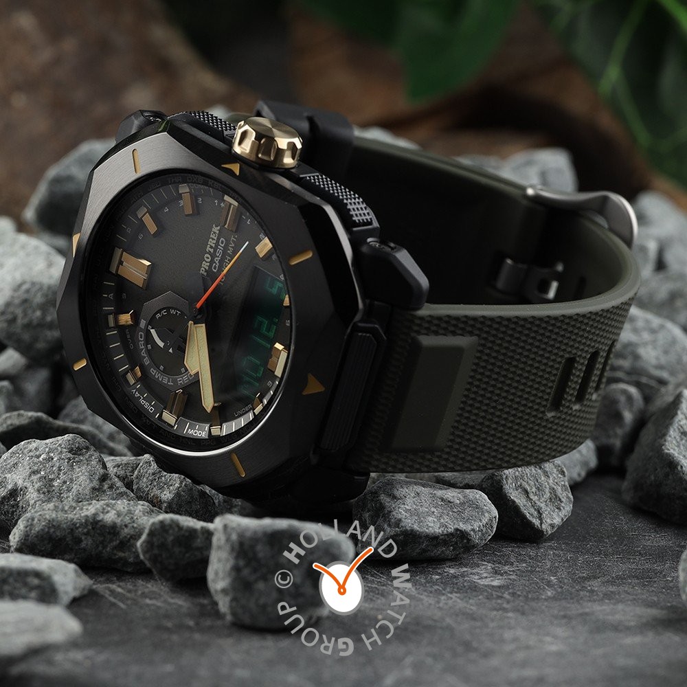 Bracelet Caoutchouc Vert Pour Casio Pro Trek PRW-6900Y-3JF - Neuf Avec Étiquettes