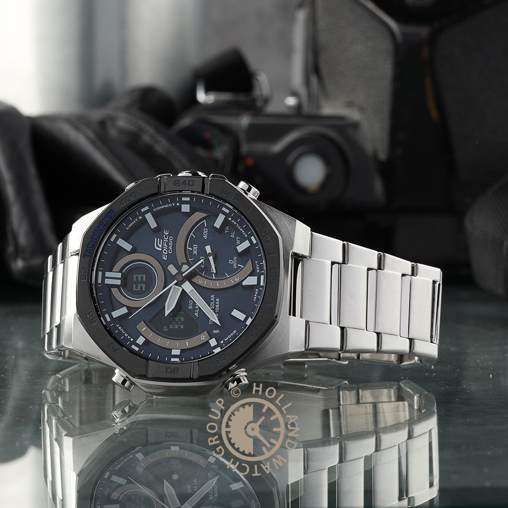 Casio ontre ECB-900DB-1BER - 51,5 - Solaire - Bluetooth - Étanche 10