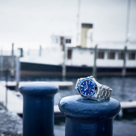 Swiss made automatic diving watch with day-date  Certina