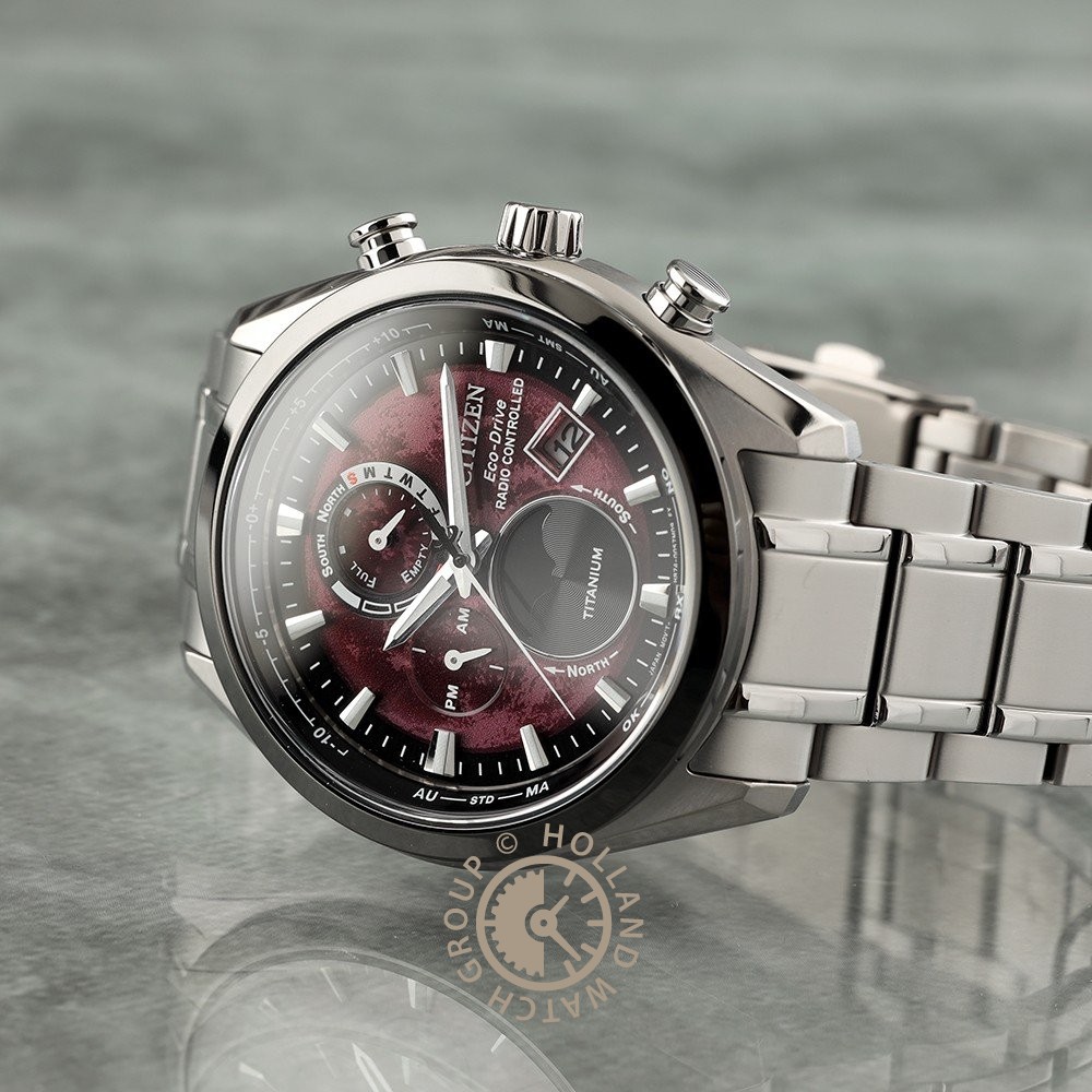 Citizen Tsuki-Yomi BY1018-80X – Orologio Unisex Al Quarzo, Eco-Drive, Fasi Lunari, Cassa In Super Titanio 43mm