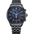 Montre Citizen BY1035-56L Homme - Solaire Radio-Pilotée Avec Phase De Lune, Boîtier Acier Noir 42 Mm | Étanche 10 ATM