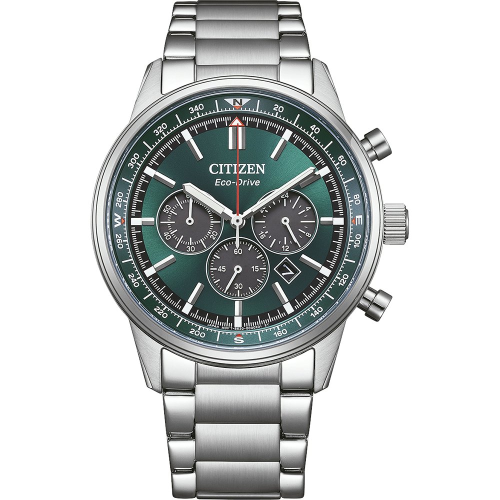 Citizen Eco-Drive Cronografo Uomo CA4592-85A – Quadrante Bianco E Cassa Dorata