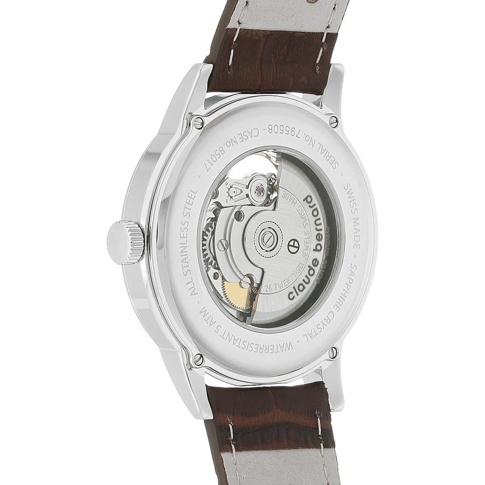 claude bernard sophisticated classics orologio Uomo Analogico Automatico con cinturino in Pelle di vitello 85017 3 AIN2 : Claude Bernard