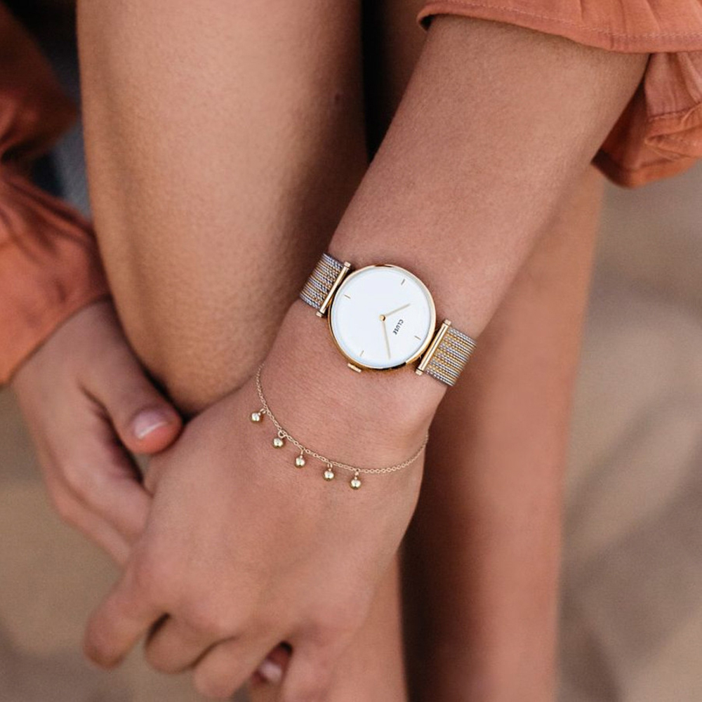 cluse gold mesh watch