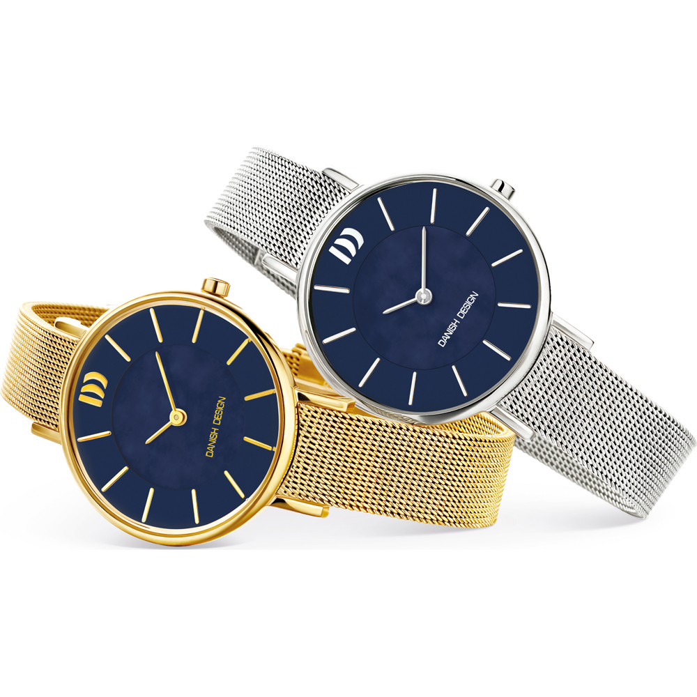 Danish Design Orologio Donna IV62Q1168 – Cassa Acciaio, Quadro Madreperla 27mm, Bracciale Mesh