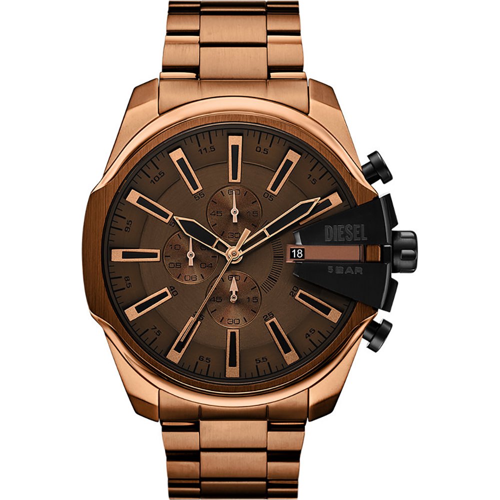 DIESEL DZ4697 ブラック ゴールド 腕時計 Diesel Analog DZ4697 Mega Chief Slim Watch • EAN: 4064092361803