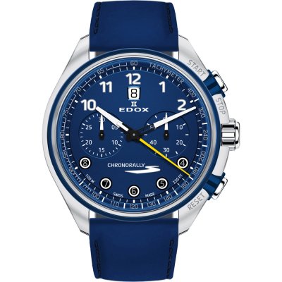 Edox 08005-3BUCBU-BUBG Chronorally-S Watch
