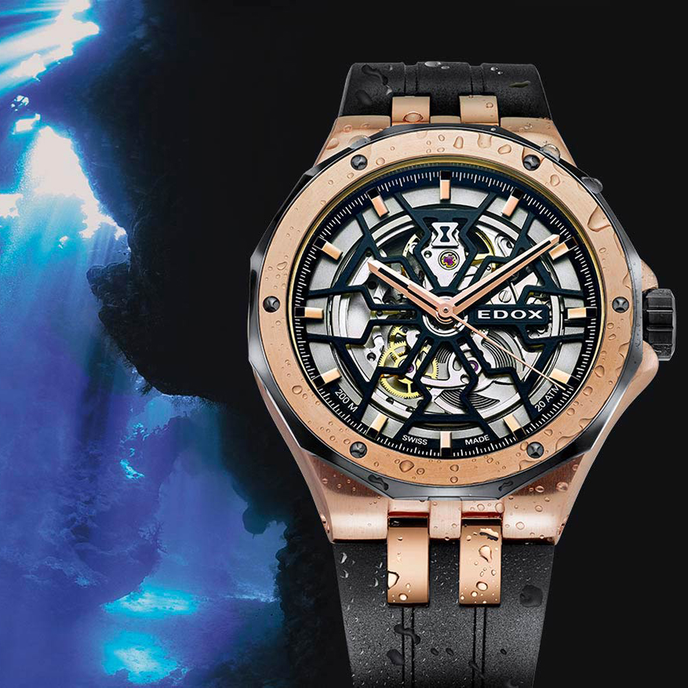 edox skeleton watch