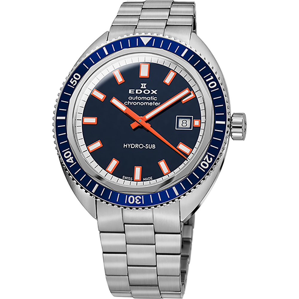 Edox 80128-3BUM-BUIO Hydro -Sub - 500 pieces Limited Edition Horloge