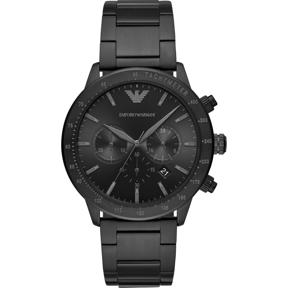 emporio armani all black watch