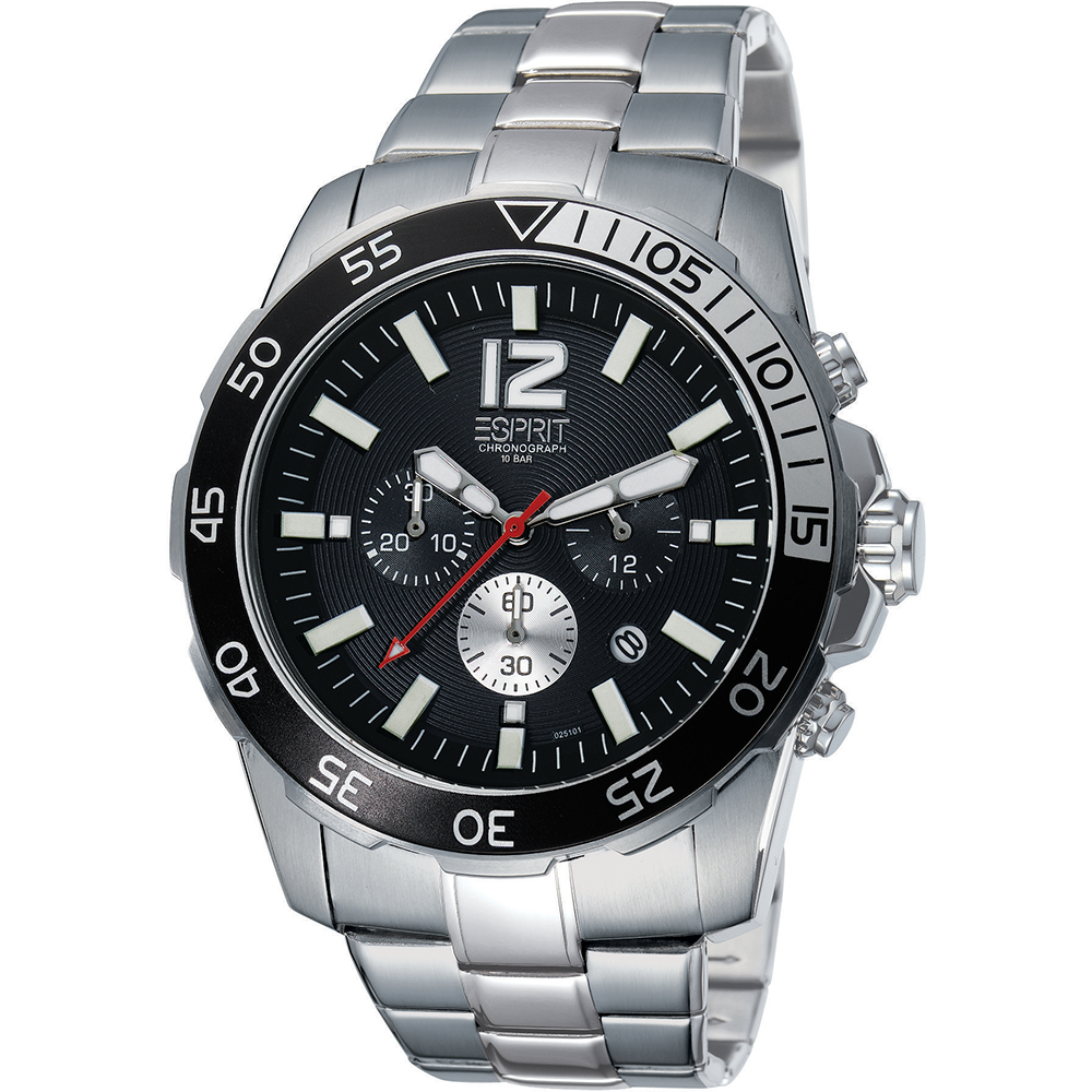 Esprit Watch Chrono Athletic Silver Black ES102511004