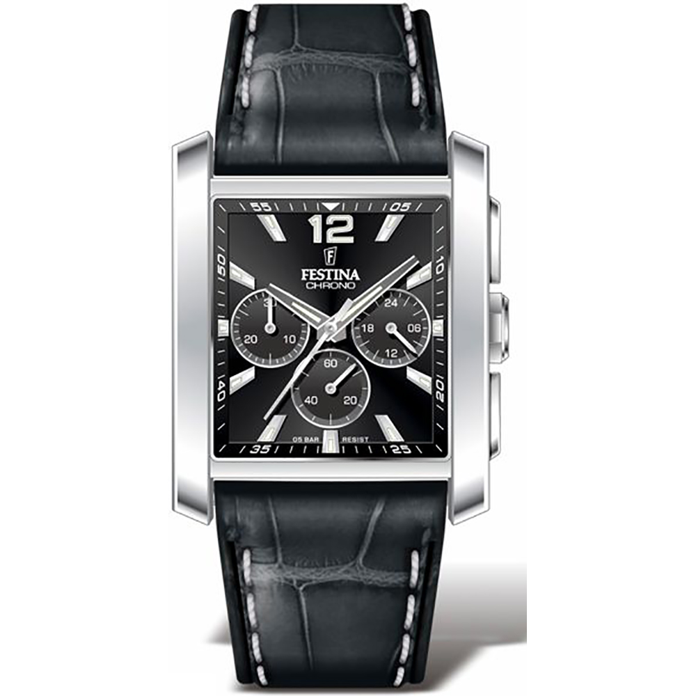 MONTRE FESTINA F20636/4 NOIR, BRACELET CUIR, HOMME