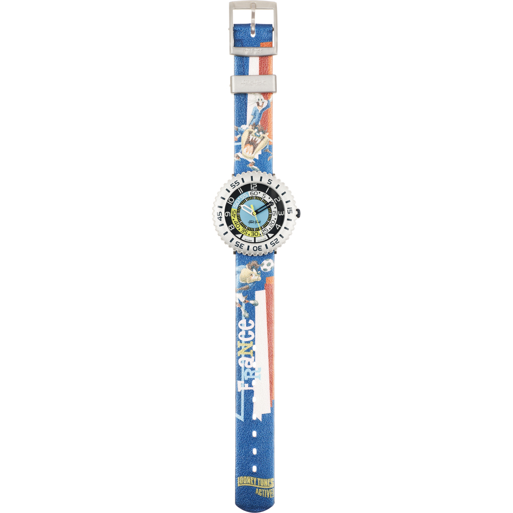 Flik Flak FFL008 Looney Tunes Football France Watch