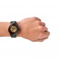 Black skeleton automatic gents watch Spring Summer Collection Fossil