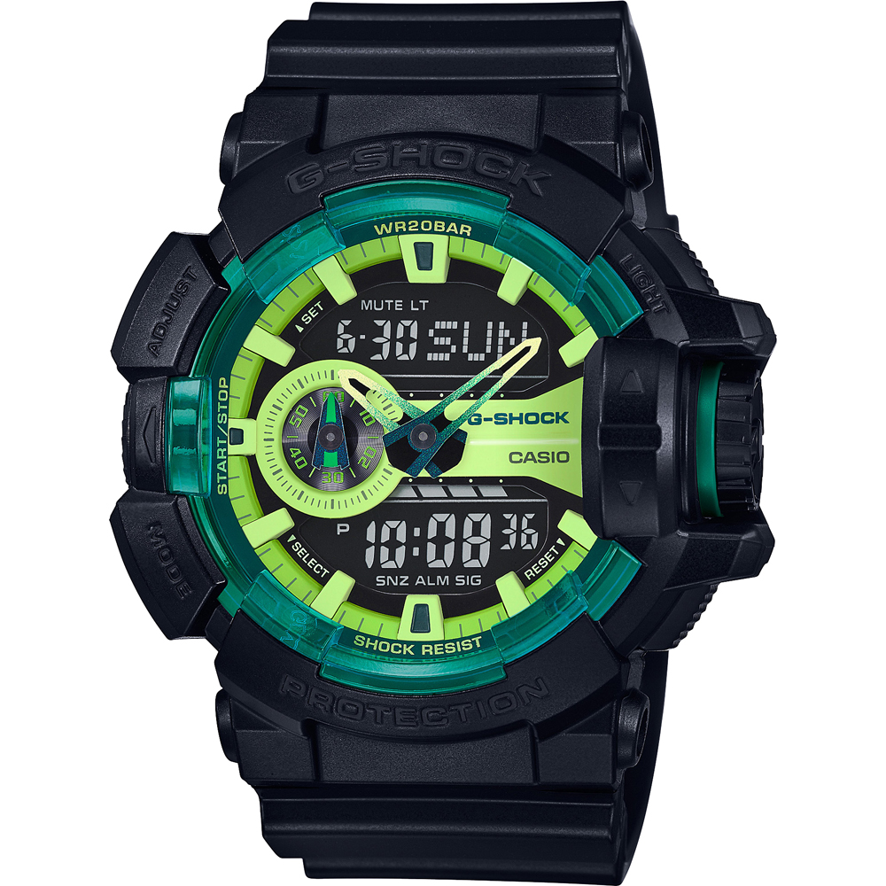 G-Shock Classic Style GA-400LY-1A Rotary Switch - Classic Lime Watch