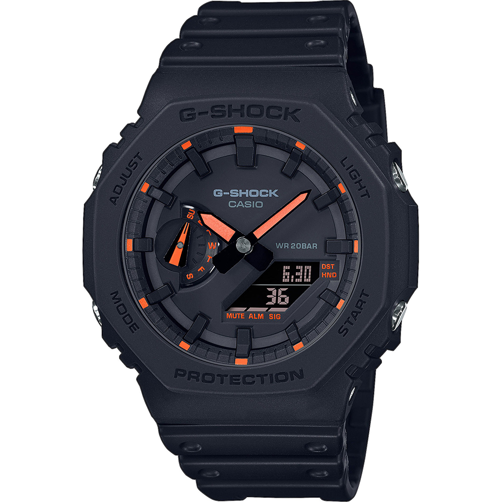 G-Shock Classic Style GA-2100-1A4ER Neon Accent Watch • EAN