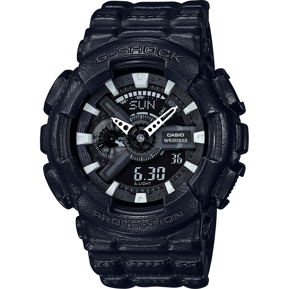 G-Shock Classic Style GA-110BT-1AER Black Out Texture Horloge