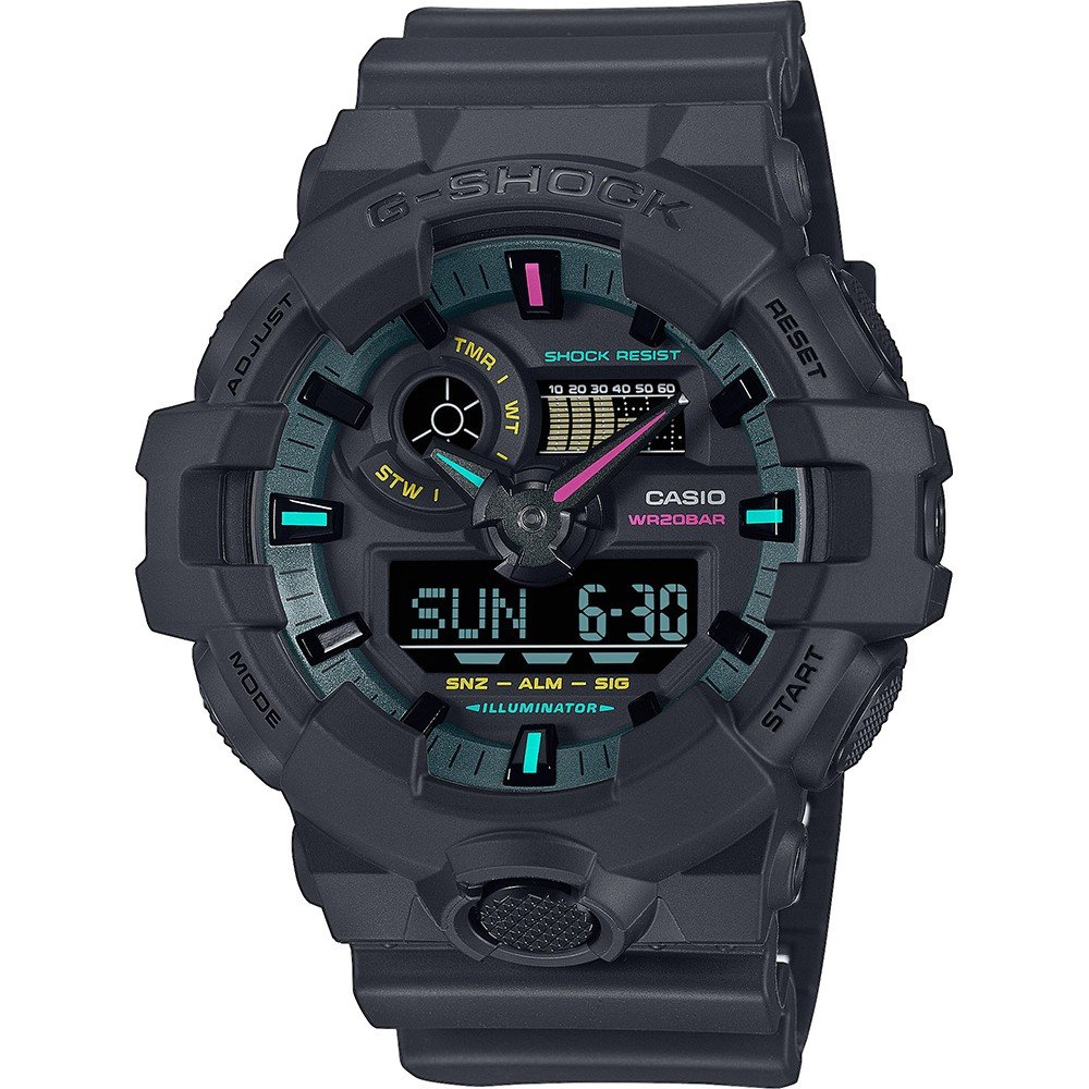 G-Shock Classic Style GA-700MF-1AER Multi Fluorescent Accents Watch
