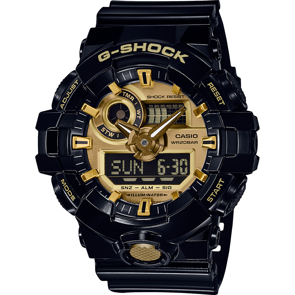 G-Shock Classic Style GA-710GB-1AER Streetwear - Garrish Black Horloge