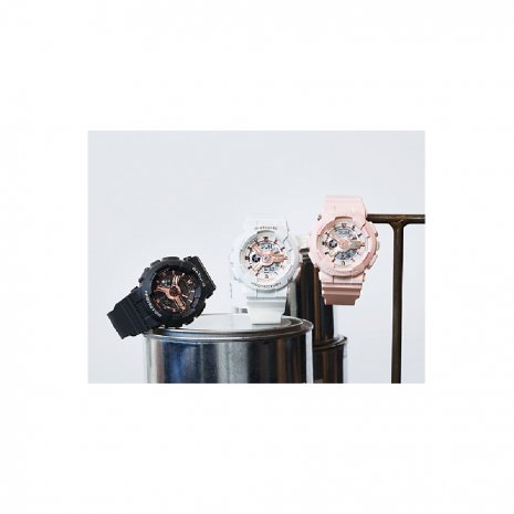 baby g shock white rose gold
