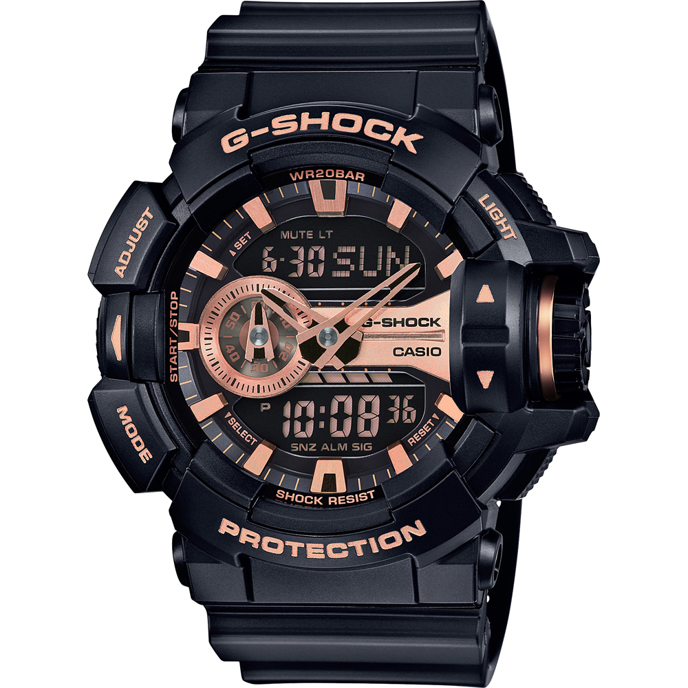 G-Shock Classic Style GA-400GB-1A4 Rotary Switch Garrish Black Watch