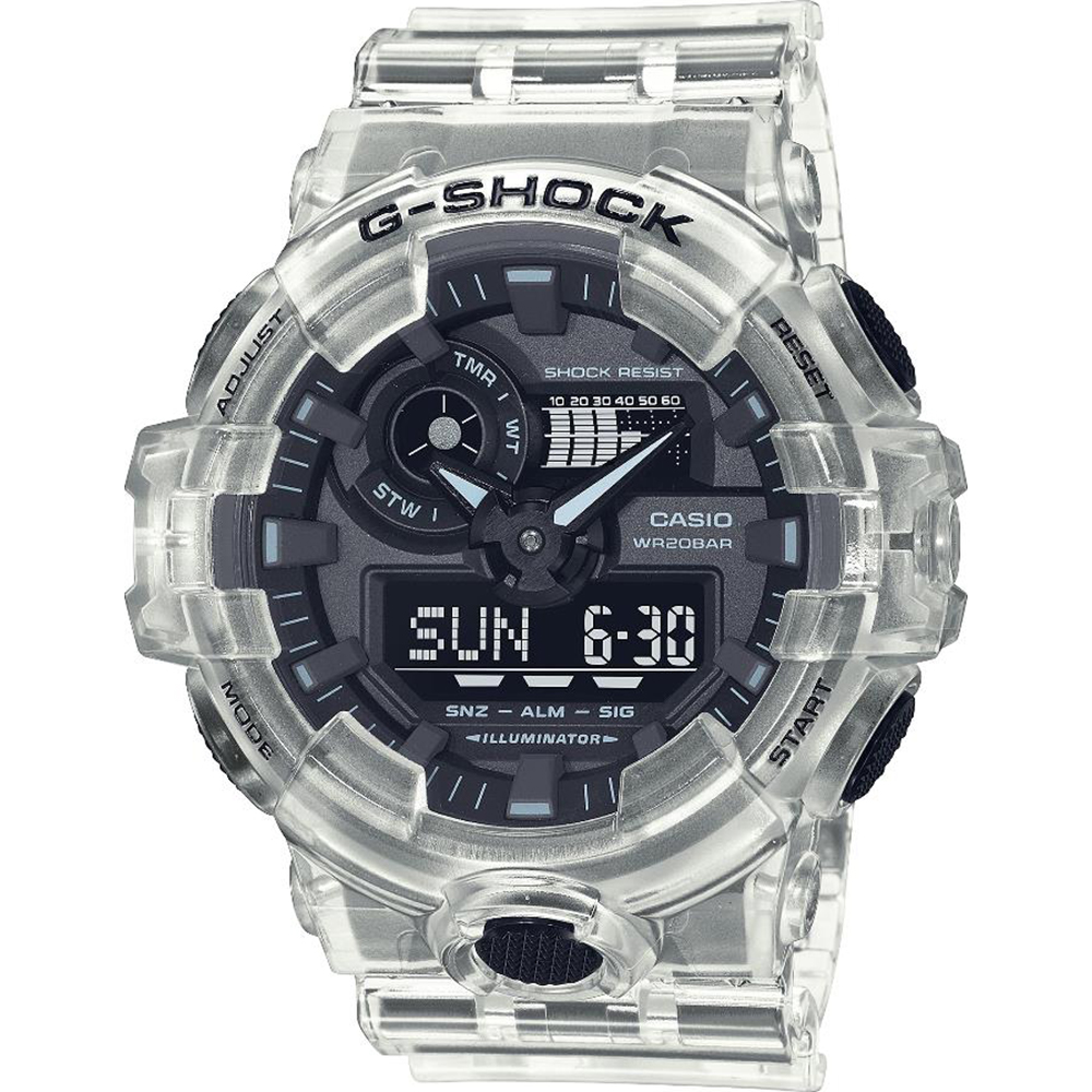 G-Shock Classic Style GA-700SKE-7AER Skeleton Series - White Watch