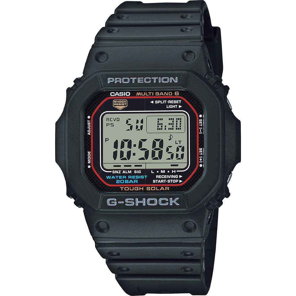 Relógio G-Shock Classic Style GW-M5610U-1ER Solar Waveceptor