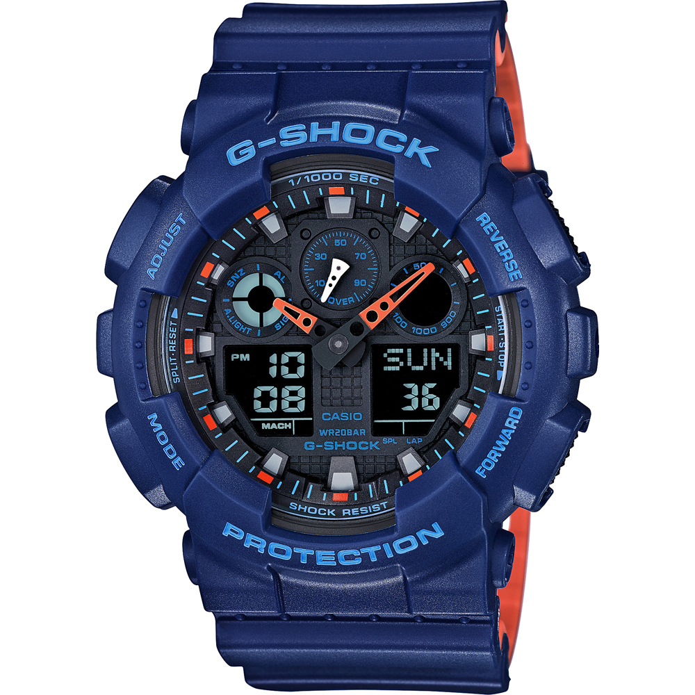 G-Shock Classic Style GA-100L-2AER Ana-Digi - Layered Color Horloge