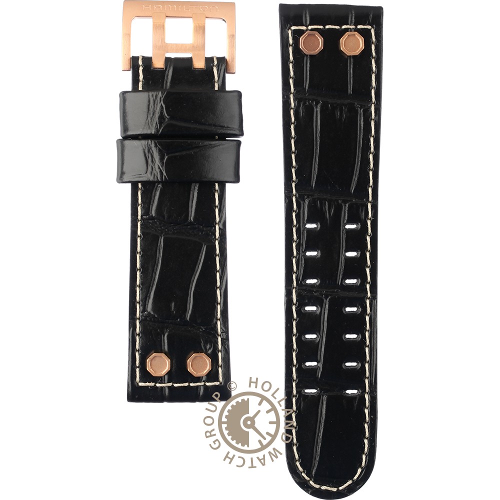 HAMILTON ビロウゼロ ブラックラバーベルト Hamilton Straps H690.786.100 Belowzero Strap • Official dealer