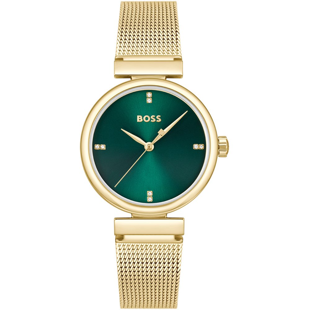 Boss Women\'s Gold Mesh Watch with Fuchsia Pink Dial Hugo Boss Boss 1502824 Mae Petite Watch • EAN: 7613272669108  main image 2