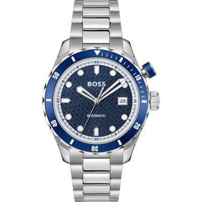 BOSS Orologio Uomo Collezione ELITE - Movimento Al Quarzo, Quadrante Nero, Cinturino In Acciaio Inossidabile Argentato, Diametro Cassa 41 Mm, Impermeabile 5 ATM - Modello 1513896