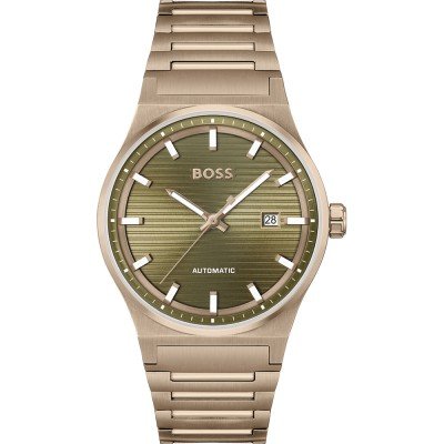 Orologio BOSS CANDOR Uomo, Quarzo, Cassa 41 Mm, Quadrante Verde Spazzolato, Bracciale Acciaio Inox