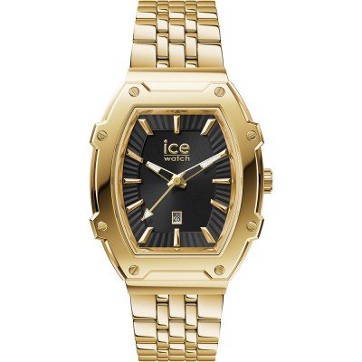 Montre ICE-WATCH Ice Boliday Women Dome Steel Warm Taupe - Cadran Doré, Bracelet Silicone, étanche 5 ATM, Taille Small (37 Mm)