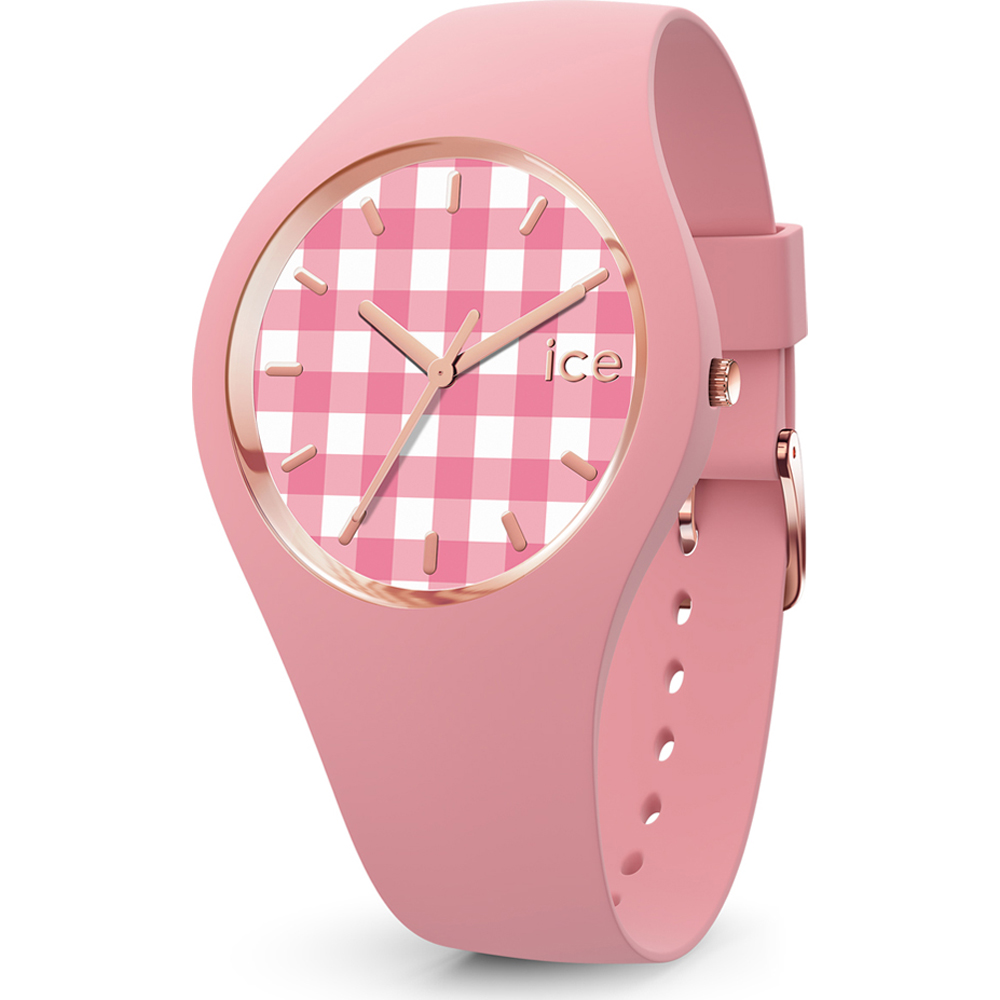 montre Ice-Watch Ice-Silicone 016053 Ice Change Vichy pink