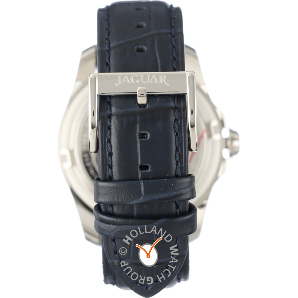 JAGUAR Herrenuhr J878/1 Acamar - Edle Silberuhr Mit Braunem Lederarmband, 44 Mm Gehäuse