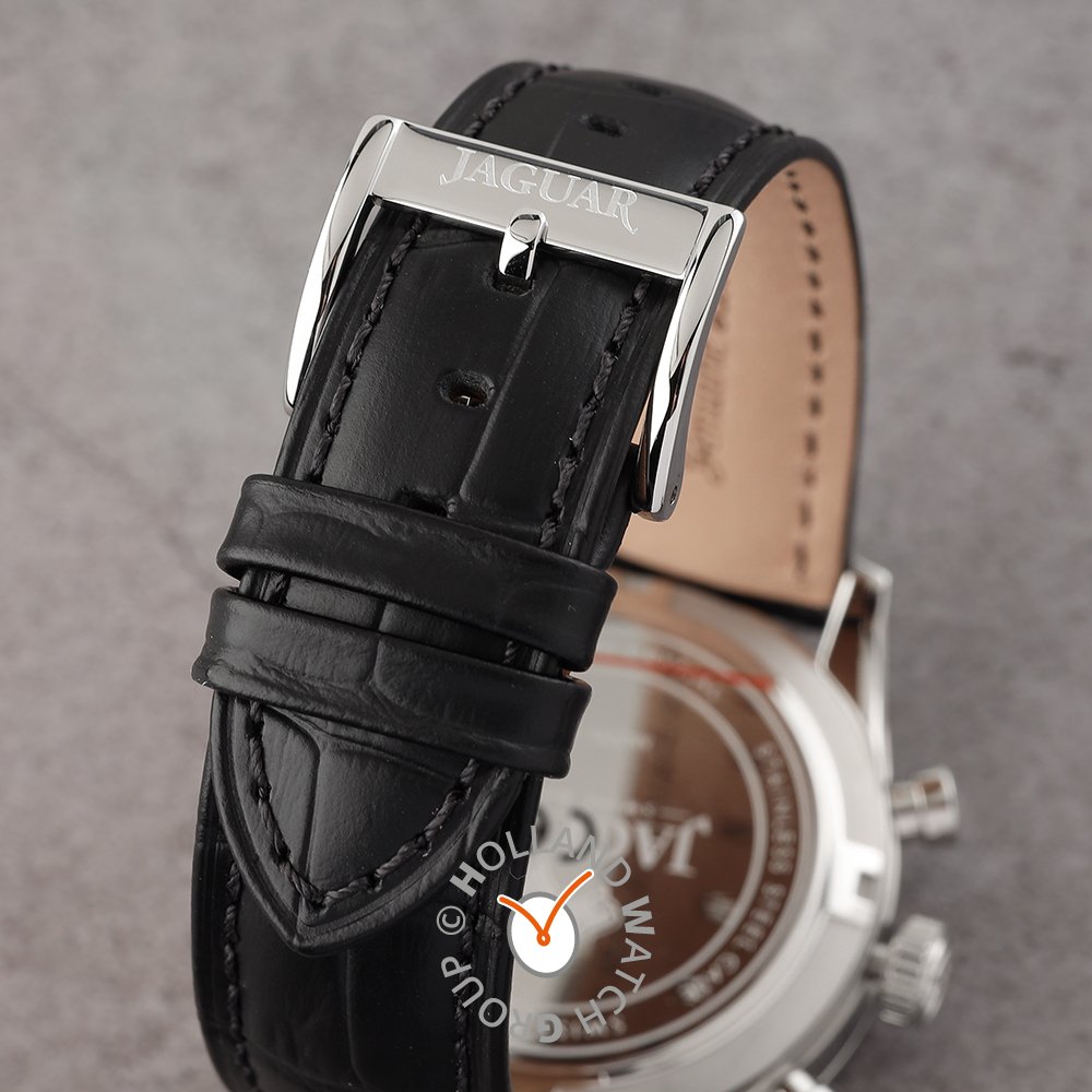 Jaguar J883/4 Acamar Collection – Orologio Uomo 40mm, Cassa Nera E Cinturino In Pelle Nera