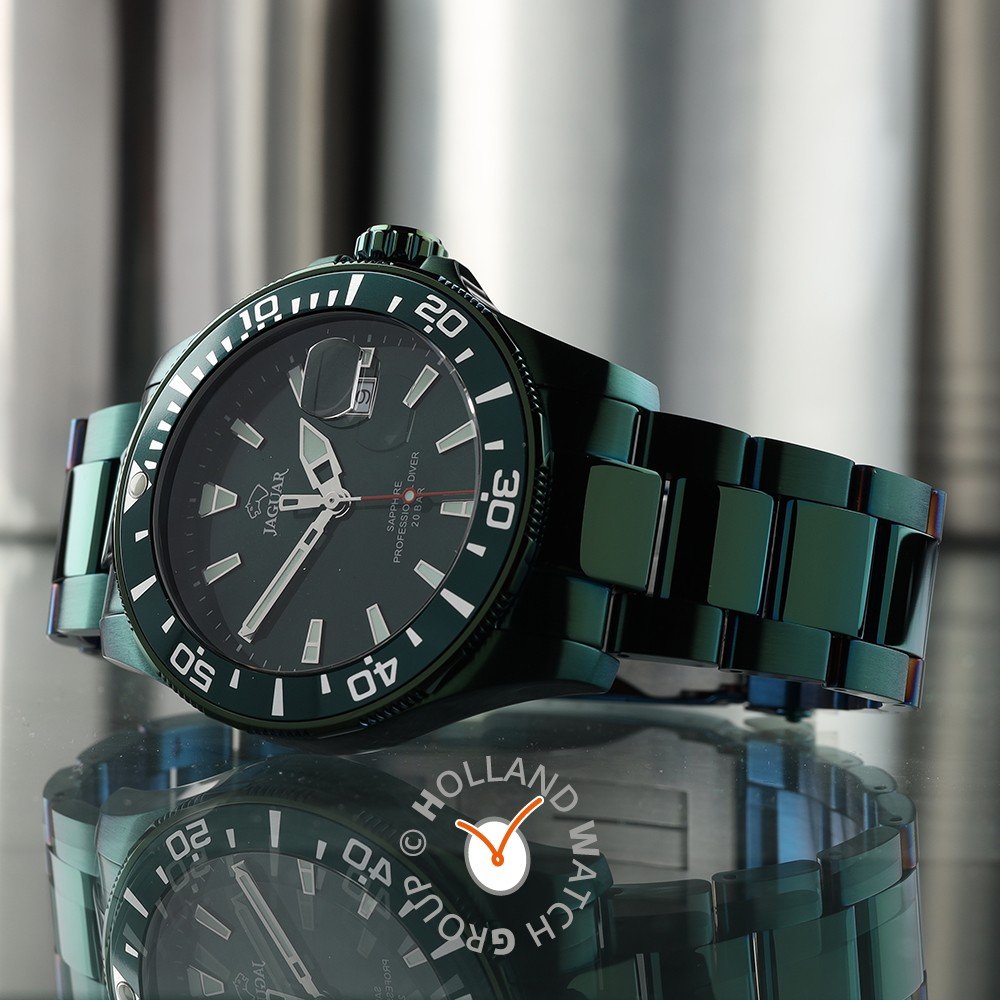 OROLOGIO ANALOGICO DATA UOMO JAGUAR J881 1 PELLE 44 NERO ORIGINALE AI