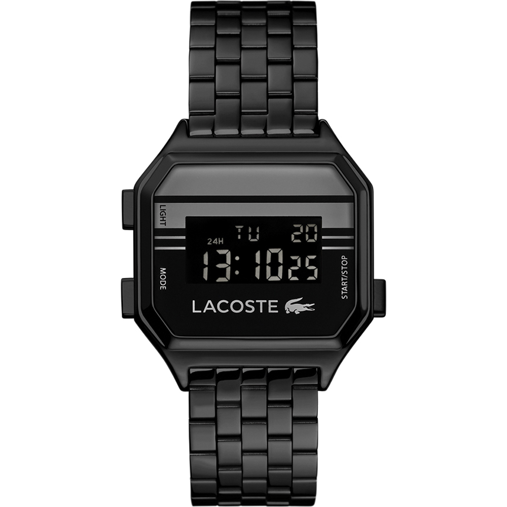 lacoste black and gold watch