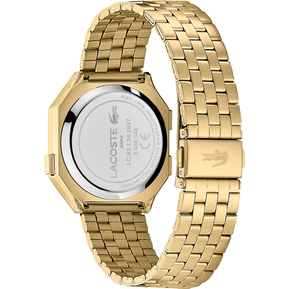 lacoste gold watch