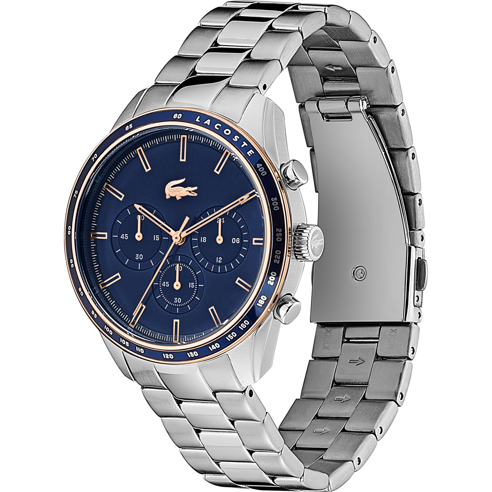 silver lacoste watch