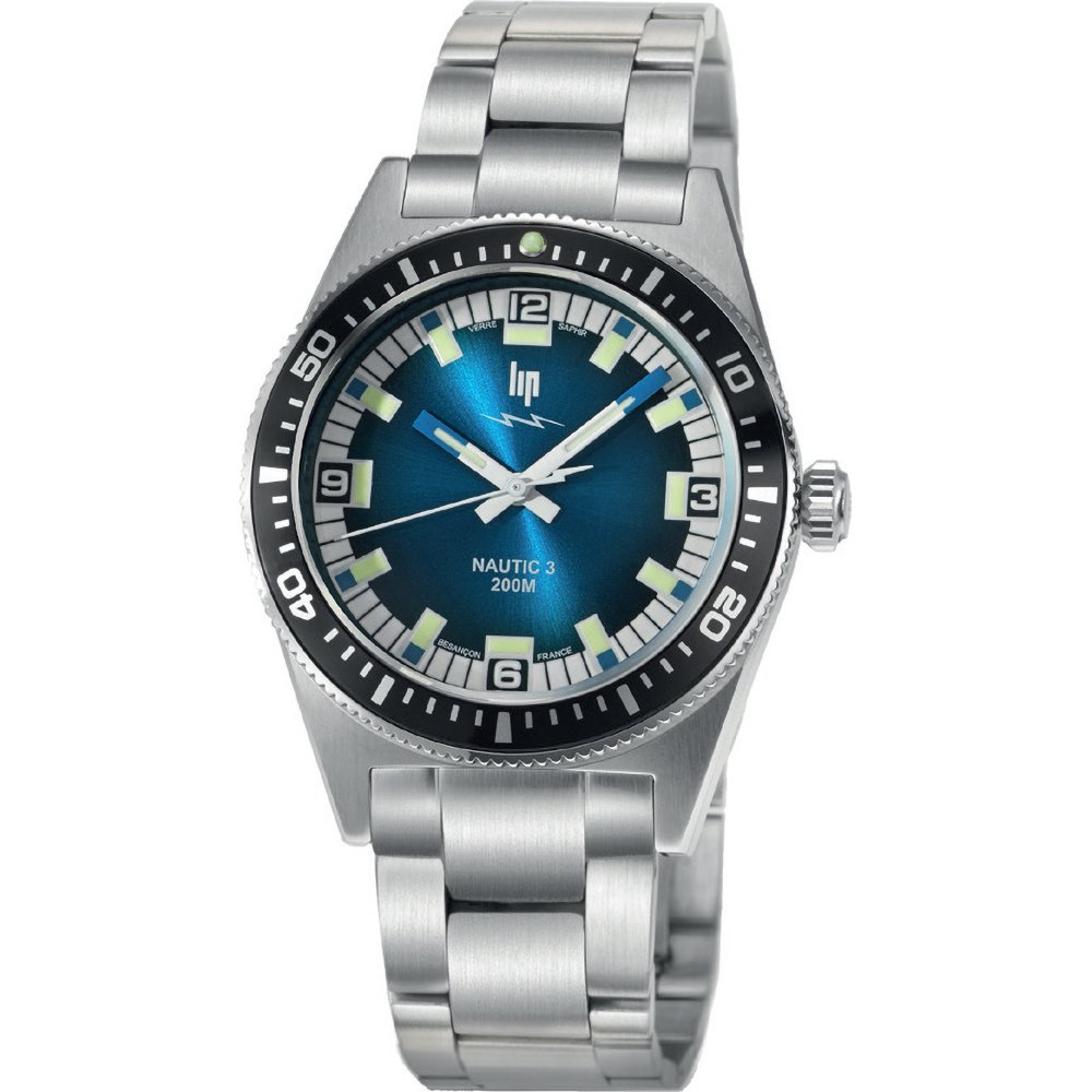 LIP Nautic 671863 Nautic 3 Quartz Watch • EAN: 3389556718636