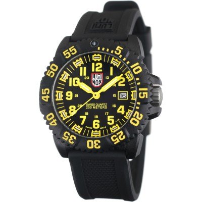 Luminox Watch Time 3 hands Navy Seal Colormark Yellow A.3055