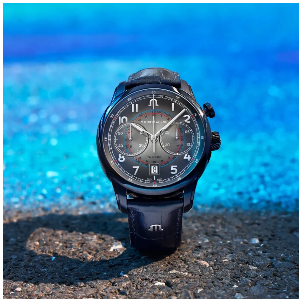 Maurice Lacroix Pontos PT6428-DLB01-320-2 Pontos Chronograph Monopusher  Watch • EAN: 7630020611219 • | Schweizer Uhren