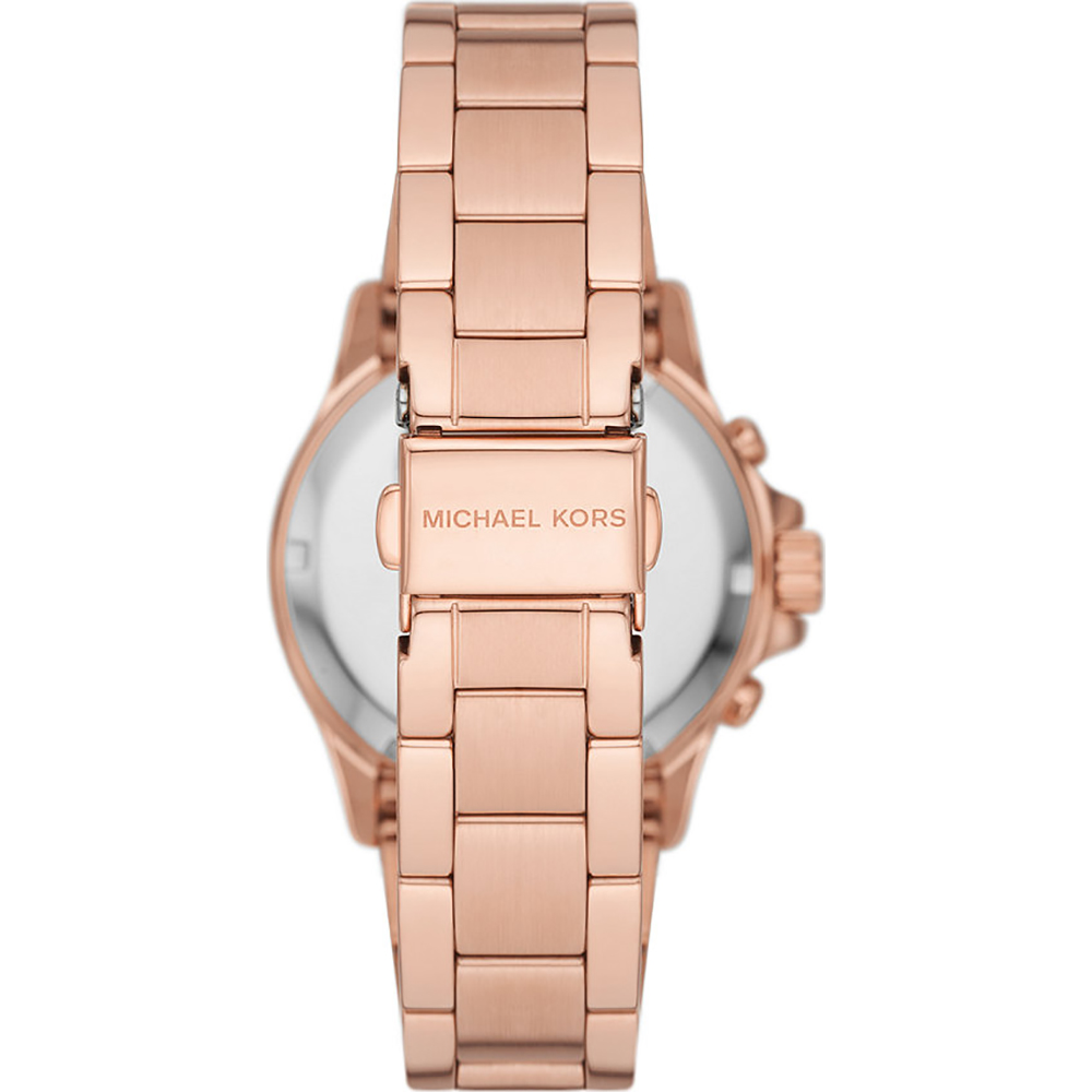 Michael Kors Everest Chronograph Silver Dial Rose Gold Steel Strap Watch For Women - MK7213 main image 1